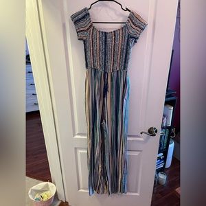 Multi-colored Striped Romper